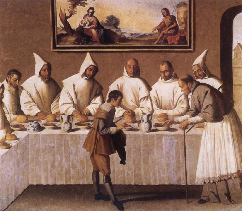 Francisco de Zurbaran St Hugo of Grenoble in the Carthusian Refectory Germany oil painting art